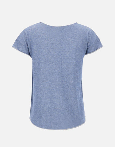 KANGRA Maglia a maniche corte in vanisé Light Blue Donna 