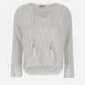 KANGRA Maglia in lino e cotone WHITE Donna 