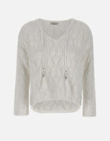 KANGRA Maglia in lino e cotone WHITE Donna 