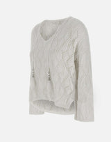 KANGRA Maglia in lino e cotone WHITE Donna 