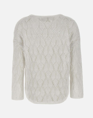 KANGRA Maglia in lino e cotone WHITE Donna 