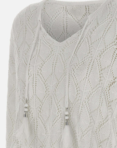 KANGRA Maglia in lino e cotone WHITE Donna 