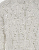 KANGRA Maglia in lino e cotone WHITE Donna 