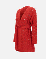 KANGRA Cardigan in cotone RED Donna 