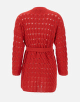 KANGRA Cardigan in cotone RED Donna 