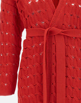 KANGRA Cardigan in cotone RED Donna 
