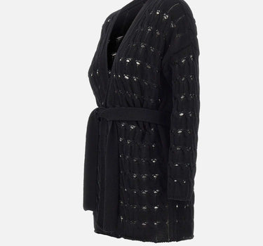 KANGRA Cardigan in cotone BLACK Donna 