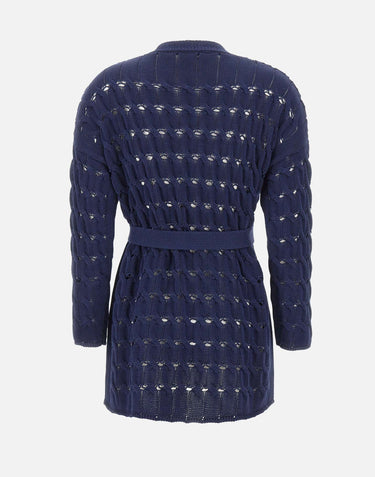 KANGRA Cardigan in cotone BLUE Donna 