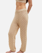 KANGRA Pantaloni in maglia traforata BEIGE Donna 