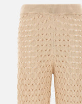 KANGRA Pantaloni in maglia traforata BEIGE Donna 