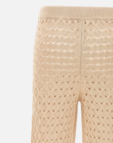 KANGRA Pantaloni in maglia traforata BEIGE Donna 