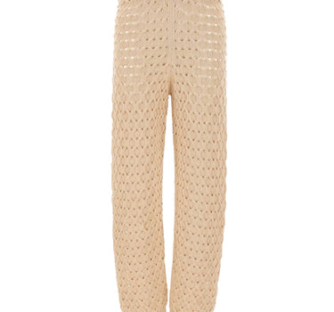 KANGRA Pantaloni in maglia traforata BEIGE Donna 