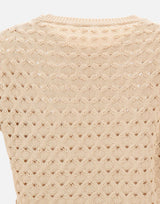 KANGRA Maglia girocollo smanicata BEIGE Donna 
