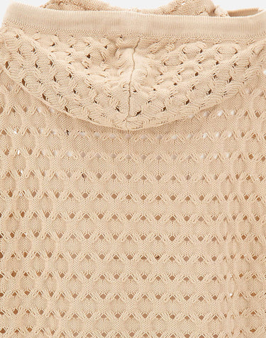KANGRA Maglia smanicata con cappuccio BEIGE Donna 