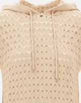 KANGRA Maglia smanicata con cappuccio BEIGE Donna 