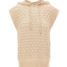 KANGRA Maglia smanicata con cappuccio BEIGE Donna 