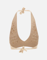 KANGRA Top in maglia con borchie BEIGE Donna 