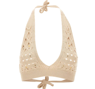 KANGRA Top in maglia con borchie BEIGE Donna 