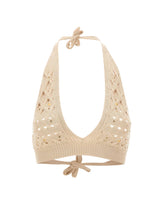 KANGRA Top in maglia con borchie BEIGE Donna 