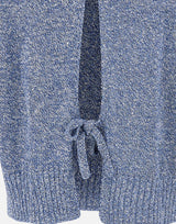 KANGRA Maglia smanicata con paillettes BLUE Donna 