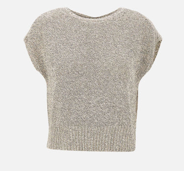 KANGRA Maglia smanicata con paillettes GREY Donna 