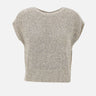 KANGRA Maglia smanicata con paillettes GREY Donna 