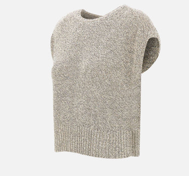 KANGRA Maglia smanicata con paillettes GREY Donna 
