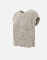 KANGRA Maglia smanicata con paillettes GREY Donna 