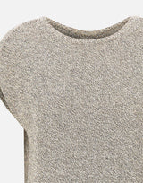 KANGRA Maglia smanicata con paillettes e piume GREY Donna 