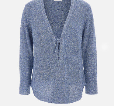 KANGRA Cardigan con paillettes Light Blue Donna 