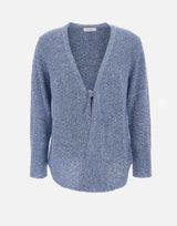 KANGRA Cardigan con paillettes Light Blue Donna 