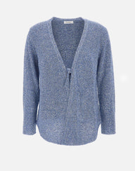 KANGRA Cardigan con paillettes Light Blue Donna 