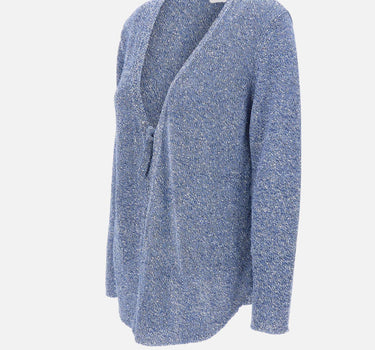 KANGRA Cardigan con paillettes Light Blue Donna 