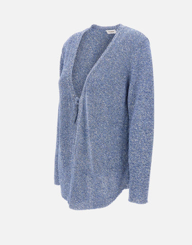 KANGRA Cardigan con paillettes Light Blue Donna 