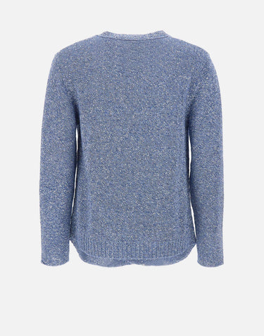 KANGRA Cardigan con paillettes Light Blue Donna 