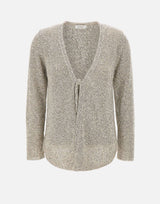 KANGRA Cardigan con paillettes GREY Donna 