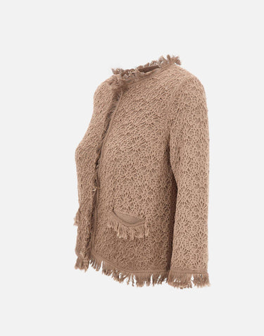 KANGRA Cardigan in cotone BROWN Donna 