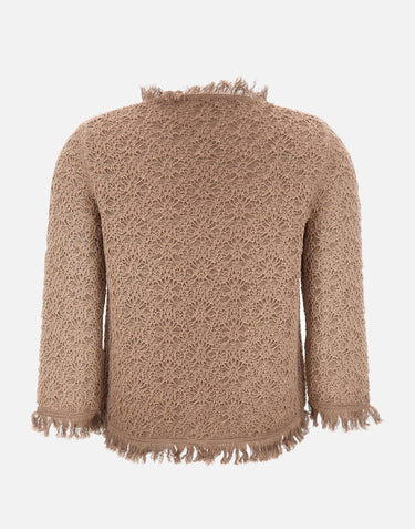 KANGRA Cardigan in cotone BROWN Donna 