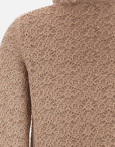 KANGRA Cardigan in cotone BROWN Donna 