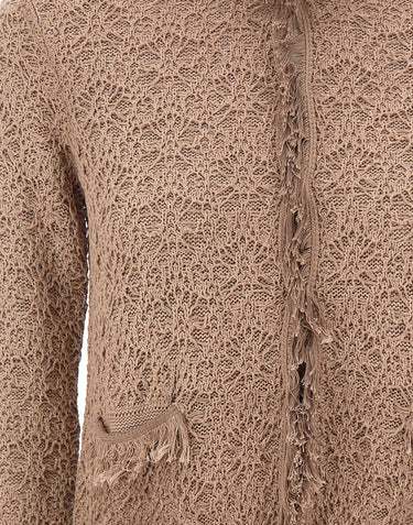 KANGRA Cardigan in cotone BROWN Donna 