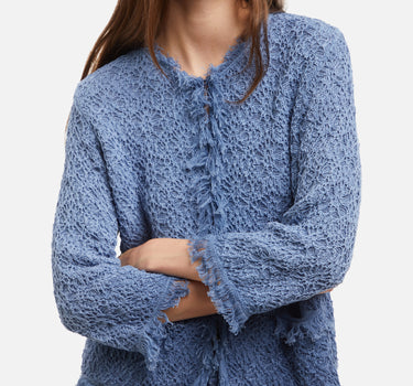 KANGRA Cardigan in cotone Light Blue Donna 