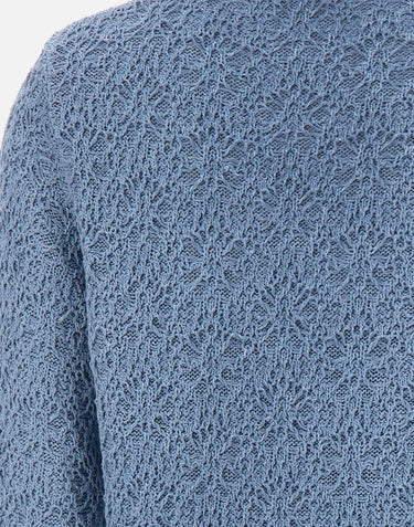 KANGRA Cardigan in cotone Light Blue Donna 