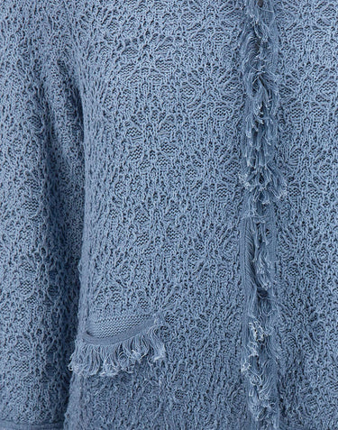 KANGRA Cardigan in cotone Light Blue Donna 