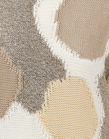 KANGRA Maglia patchwork smanicata BEIGE Donna 