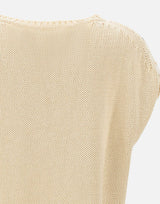 KANGRA Maglia patchwork smanicata BEIGE Donna 