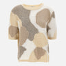 KANGRA Maglia patchwork a maniche corte BEIGE Donna 