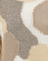 KANGRA Maglia patchwork a maniche corte BEIGE Donna 