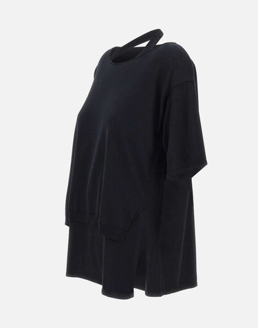 KANGRA Maglia in cotone BLACK Donna 
