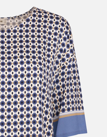 KANGRA Blusa in viscosa BLUE Donna 
