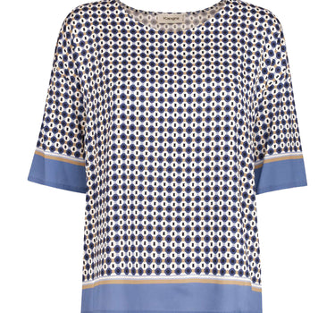 KANGRA Blusa in viscosa BLUE Donna 
